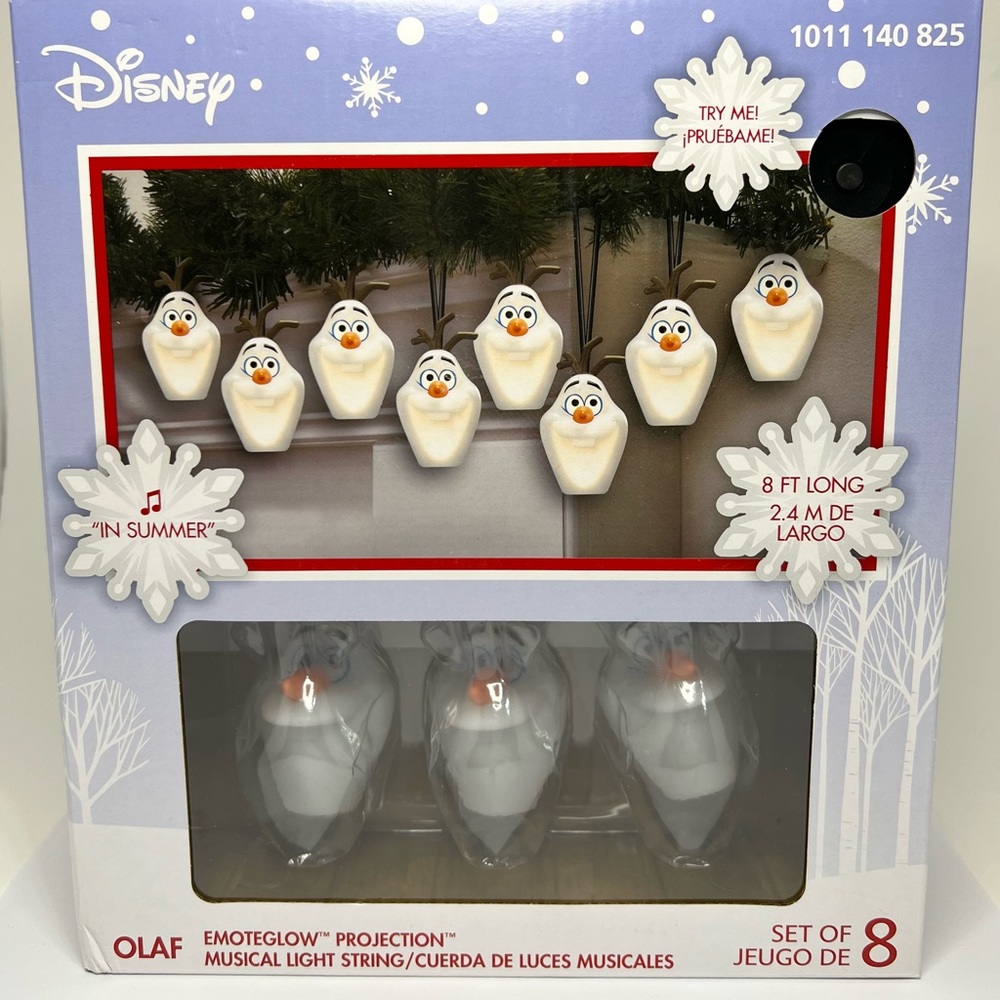 Disney Frozen Olaf Singing String Lights Musical EmoteGlow Holiday Christmas